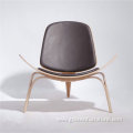 Nordic ins creative minimalist walnut living room chair